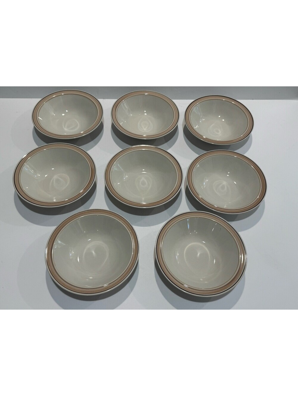 Mikasa Manor House Vintage Ranmaru Suede 7” Cereal/Soup Bowls Set Of 8 Japan